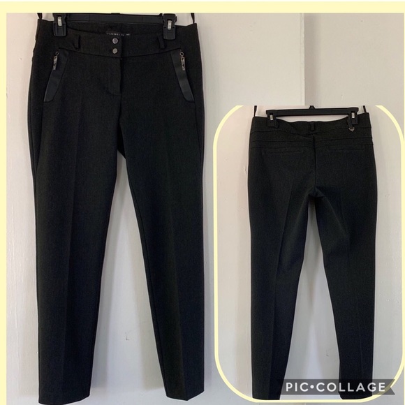 VANGELIZA Women Stretch Wool Dark Gray Pants - Picture 2 of 7